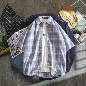 Tartan Summer Shirt Homme Décontracté