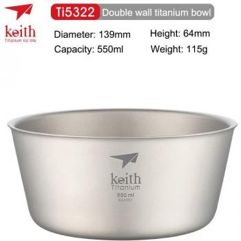 Twin‑Shell 550 ML Outdoor Titanium Cup