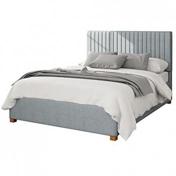 Unisex Aspire Grant Ottoman – Super King, Light Blue, Malham Weave