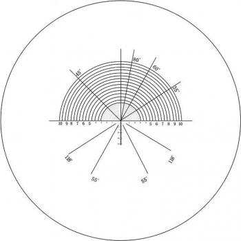 Micromètre oculaire 20mm avec échelle de réticule