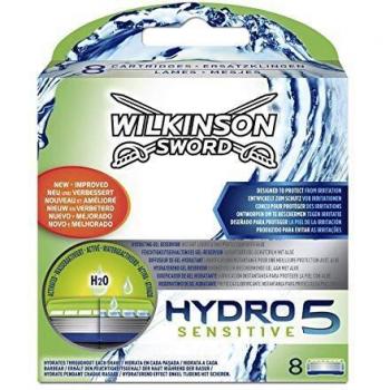 Lames Wilkinson Hydro 5 Sensitive – Ensemble 8 pièces pour hommes