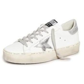 Golden Goose Hi‑Star Sneakers with Metallic Silver Heel – Size 38 (Women)