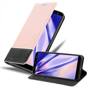 Portafoglio Smart Cover Rosa in Ecopelle per Samsung Galaxy A6+