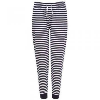 Pantaloni Lounge a Righe Donna Grigio