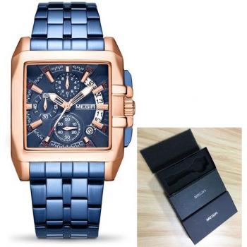 MEGIR Reloj de Pulsera para Hombre, Cuarzo, Cronógrafo y Resistente al Agua 2022
