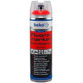 Beko, Marker, TecLine Fluoromarker Schreibspray 500 ml LEUCHTROT 294 59 500