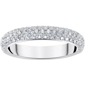 Anneau de Luxe en Argent et Zircon Blanc