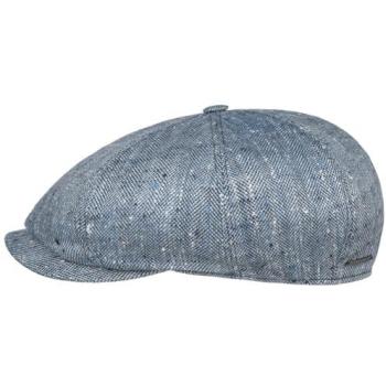 Men’s Stetson Lanfield Blue‑Navy Herringbone Cap (Size 58)