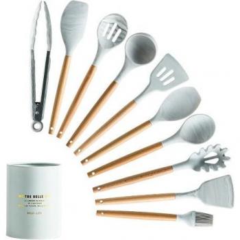 Colección de Herramientas de Cocina en Silicona con Asa de Madera