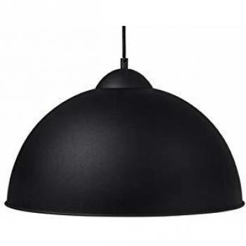 Cetina Modern Industrial Black and Gold Half Globe Pendant Lamp