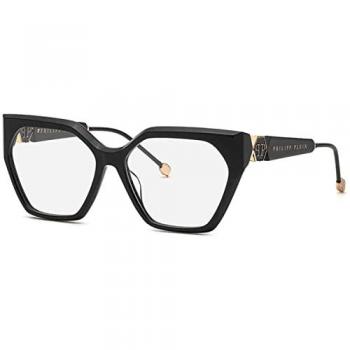 Philipp Plein VPP068S 0700 Women’s Blue‑Light Blocking Eyeglasses – Black, Size 57