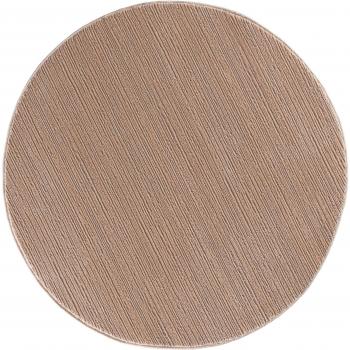 Tapis Courtes Mèches Justine Beige Ø120