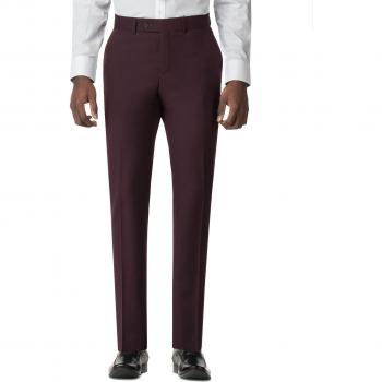 Jeff Banks Stvdio Burgundy Twill Super Slim Fit Trousers
