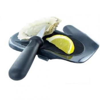 De Buyer 4682.11 Moufle de Protection à Huîtres Gauche en Plastique Noir 19,5 x 16 x 1,8 cm