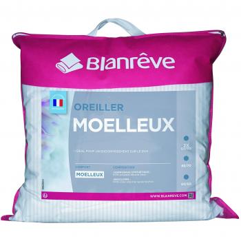 Oreiller Moelleux 60x60 cm blanc BLANREVE