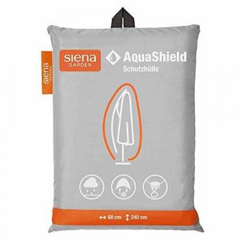 Gartenmöbel-Schutzhülle SIENA GARDEN AquaShield, grau, B:68cm H:240cm L:68cm, Polyester, Planen, Ampelschirmhülle 240 cm