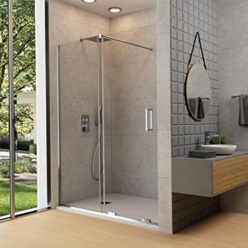 Paroi de douche Kenna design fixe et coulissant 125-130 cm