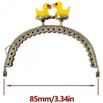 Yellow Duck Kiss Clasp Lock 8.5/12.5CM for Craft Wallets
