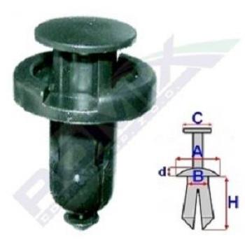 ROMIX Clip, enjoliveur compatible VW, HONDA, SUBARU B25354