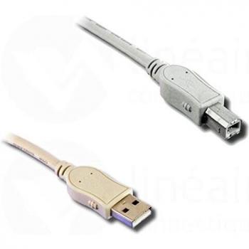 Câble USB 2.0 A mâle à B mâle 3 mètres