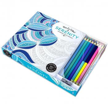 Vive le Color! Serenity (Adult Coloring Book and Pencils) : Color Therapy Kit by