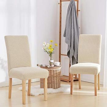 Removable Beige Chair Cover Kit (Set of 2)
