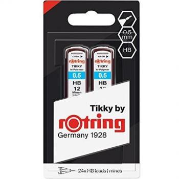 Recharge de mines Rotring pour porte-mine, gris, 2 pièces