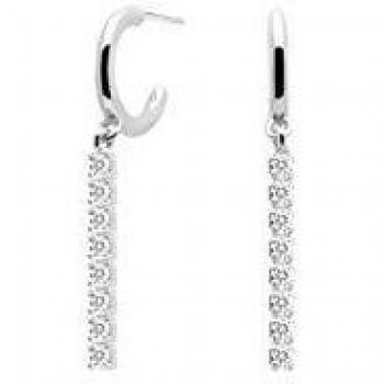 Pendientes Aisha de plata con piedras brillantes PDPAOLA