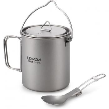 Lixada Lightweight Titanium Camping Cookware