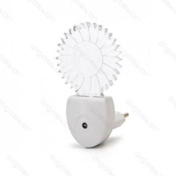 Luce Notturna LED RGB 7 Colori con Sensore Giornonotte Mod. Sole