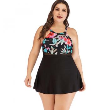Retro High Waist Tankini Plus Size 6XL