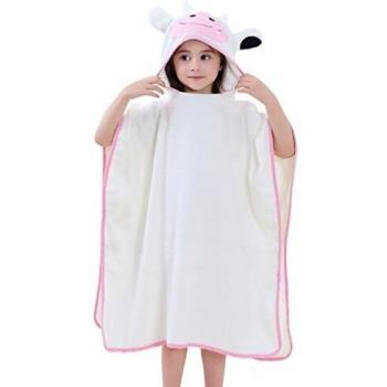 MICHLEY Asciugamano Poncho con Cappuccio per Bambini 0-6T in Cotone