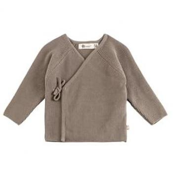 Sterntaler Strickjacke „Samtige Struktur“ – Braun