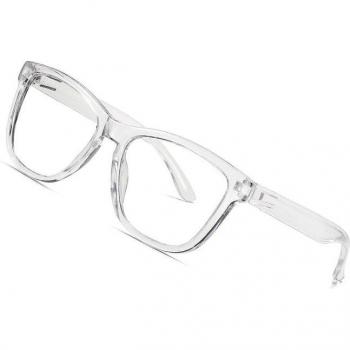 AOFLY Square Frame Photochromic Glasses, Blue Light Blocking, UV400 for Computer Use