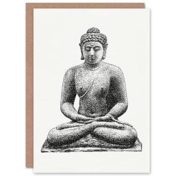 Artery8 Leo’s White Buddha Drawing Card (Borobudur)