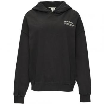 Schwarzer Damen Hoodie mit Kapuze Größe M