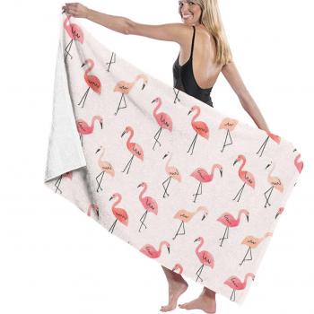 Toalla de microfibra con diseño de flamencos