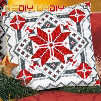 Kit Oreiller à Points de Croix Épais