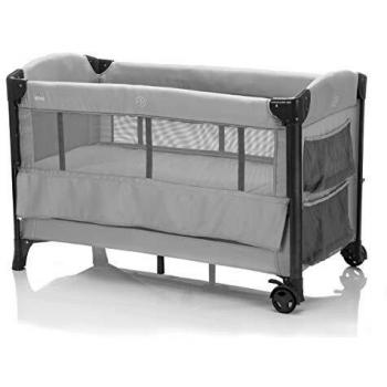 MICA Alu Reisebett in Grau – sicherer Gurt & praktische Tasche