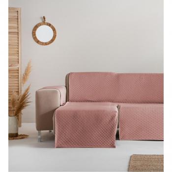 Funda cubre sofá chaise longue izquierdo Trivial teja de GAMUSI con relleno ligero
