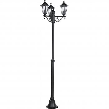 Paletto Lampione EGLO 4 luci E27 nero alluminio