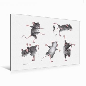 Stefan Kahlhammer’s Keep Fit Gymnastik-Mäuse auf CALVENDO Premium Leinwand (120 × 80 cm)