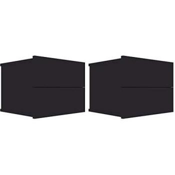 Nachttisch Set 2 Stück Grau 40 x 30 x 30 cm Holzwerkstoff