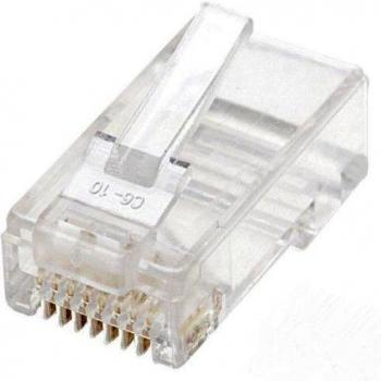 Gold‑Plated 15µ Intellinet RJ45 Cat6 Modular Plug Pack (100)