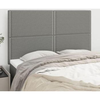 Cama Box Spring con colchón de tela gris taupe 100x200 cm