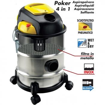 Bidone Aspiracenere Poker Lavorwash Volt 230 Watt 1400 Lt 25