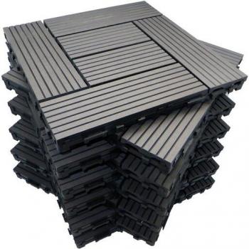 Ensemble Dalles Terrasse 1m² Bois Composite Classic