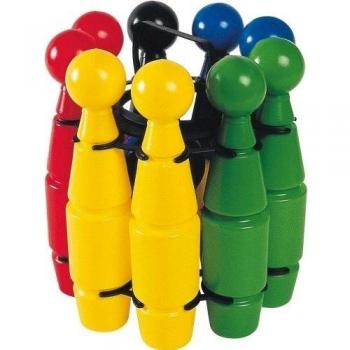 Simba Kegelspiel mit Tragehalterung, 9 Kegel, 2 Bälle, Höhe 25cm