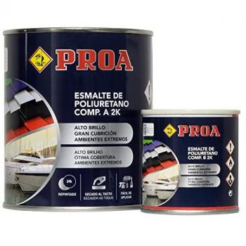 PROA Esmalte Poliuretano Brillante 4L+0,6L para Hierro y Cristal