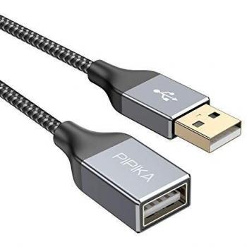 USB Extension Cable 3m A-M/F con Connettore In Alluminio